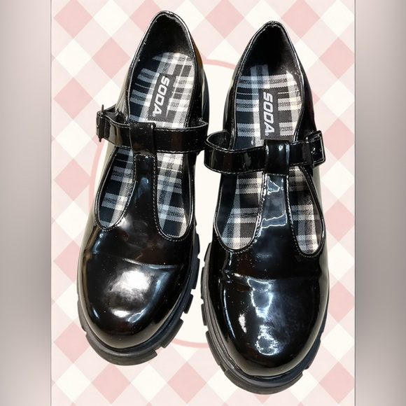 Soda Women's Chunky Platform Black Mary Jane Shoes Size 11 - Picture 1 of 12